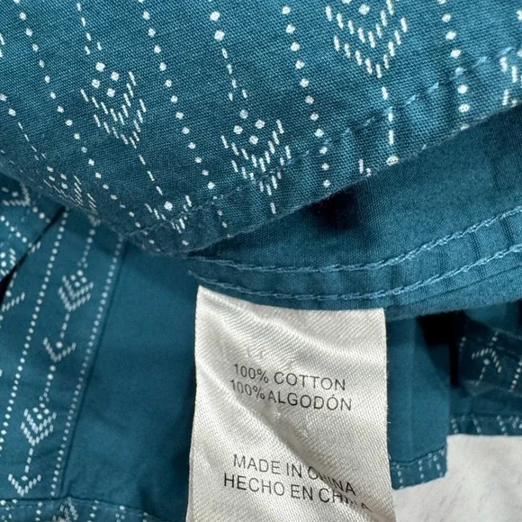 Cody James Western Pearl Snap Shirt 2XL Blue Long Sleeve Cowboy Aztec Mens - Picture 10 of 10